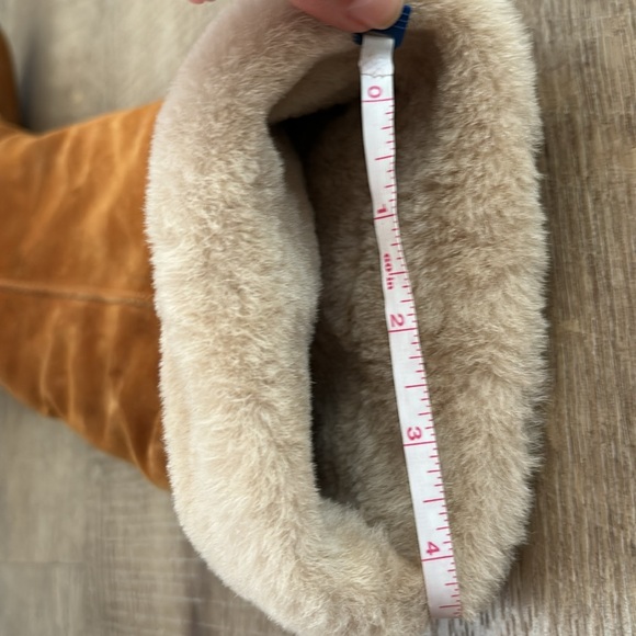 Used- YSL genuine shearling suede wedge boots - Picture 11 of 16